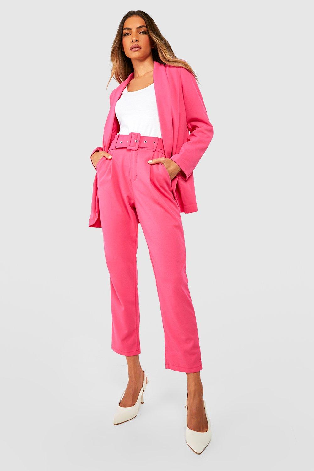 Hot pink tailored hot sale trousers